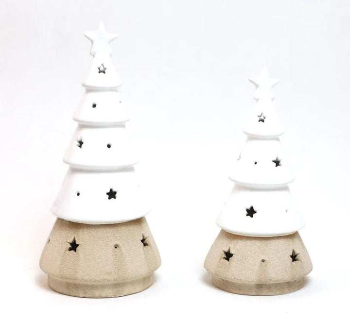 Ceramic Christmas Tree Set of 2