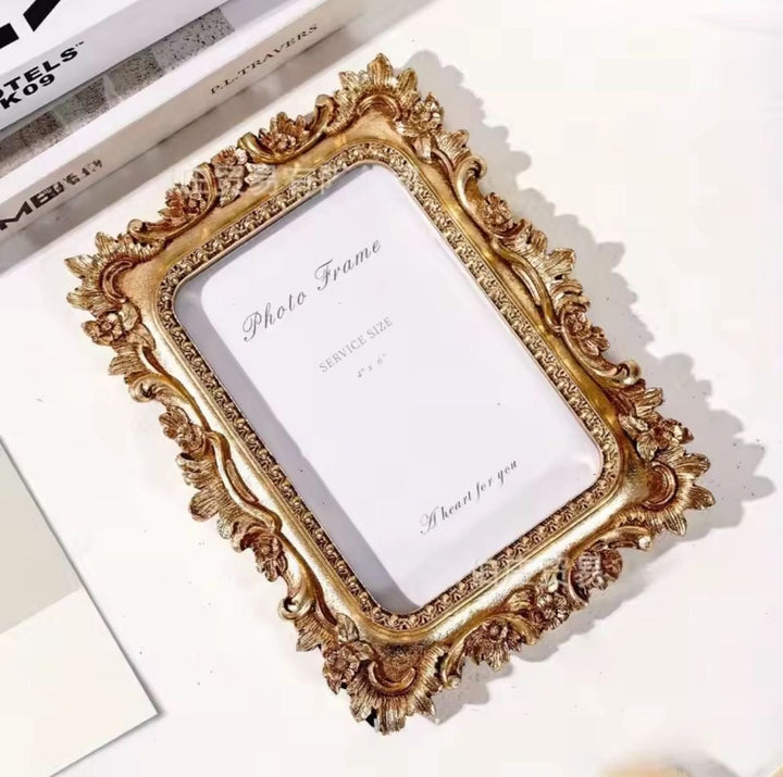 Antique Gold Ornate Photo Frame