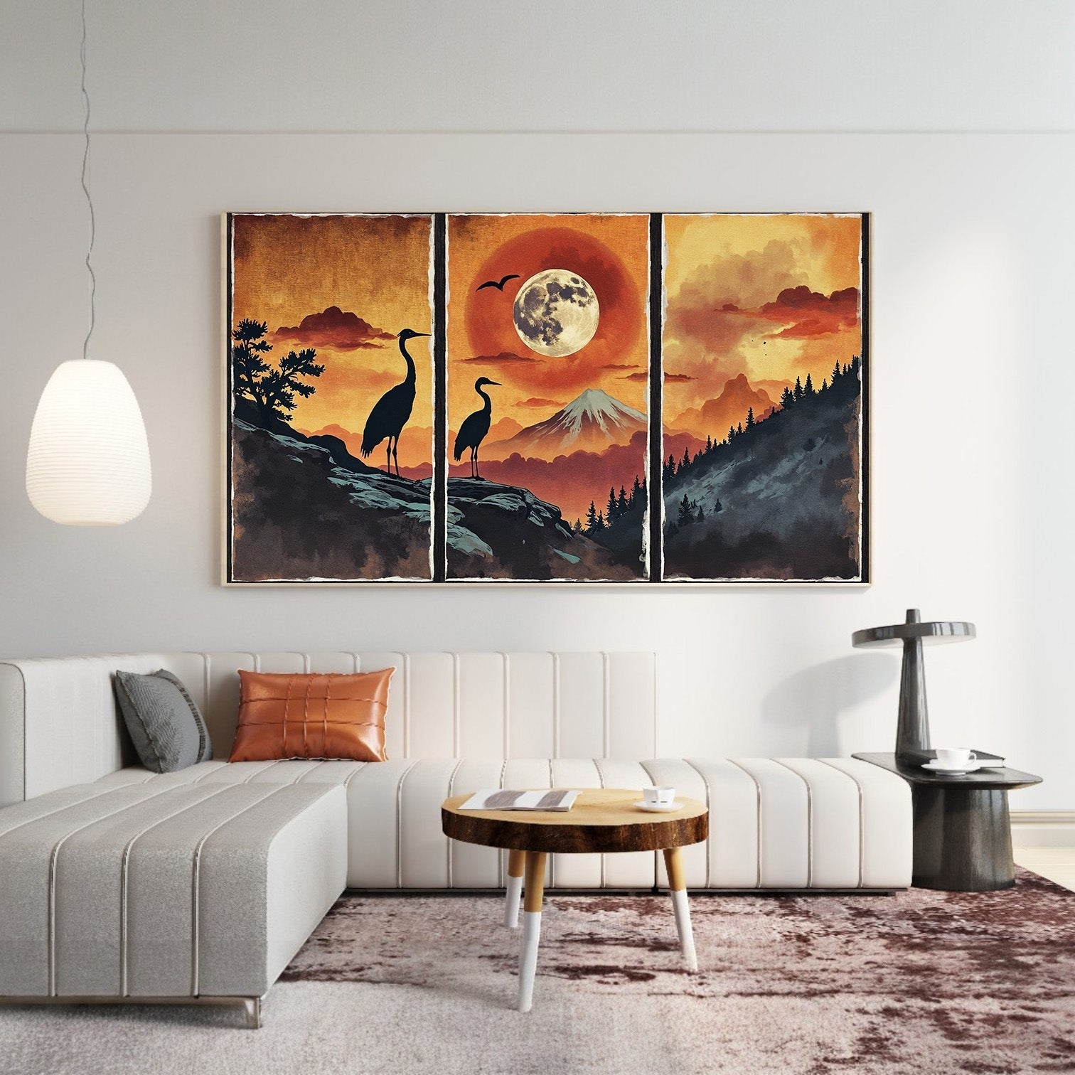 Serene Mountain Landscape Triptych Wall Art – Wadi Home
