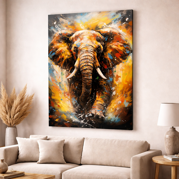 Colorful Elephant Canvas