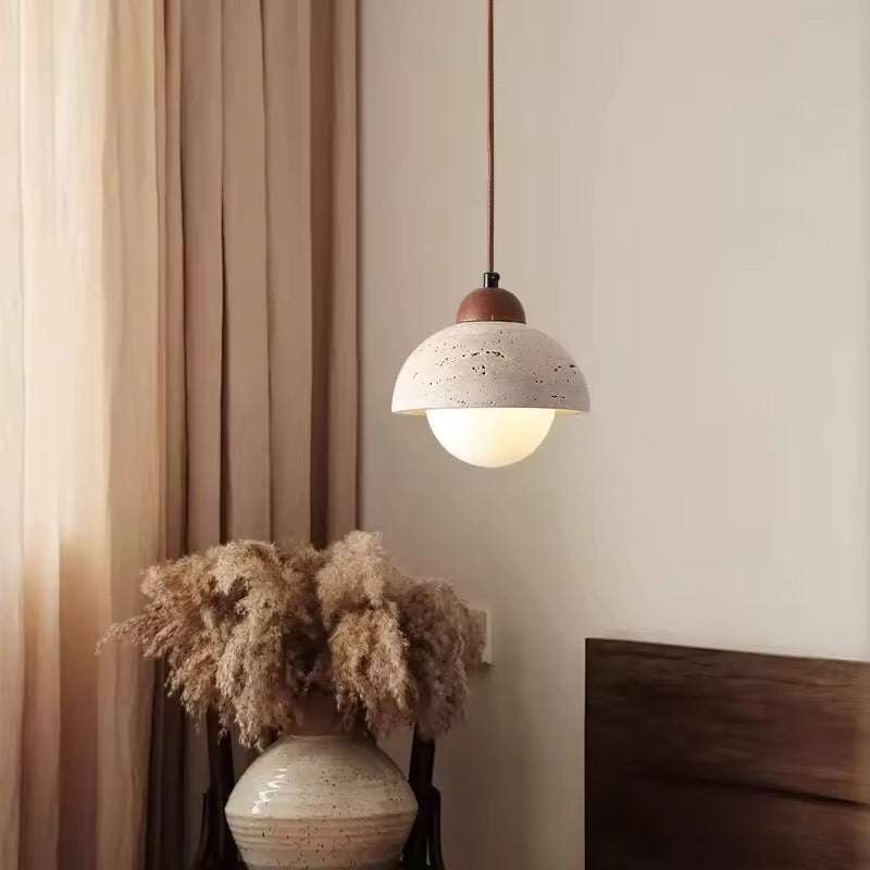 Half Dome Travertine Pendant