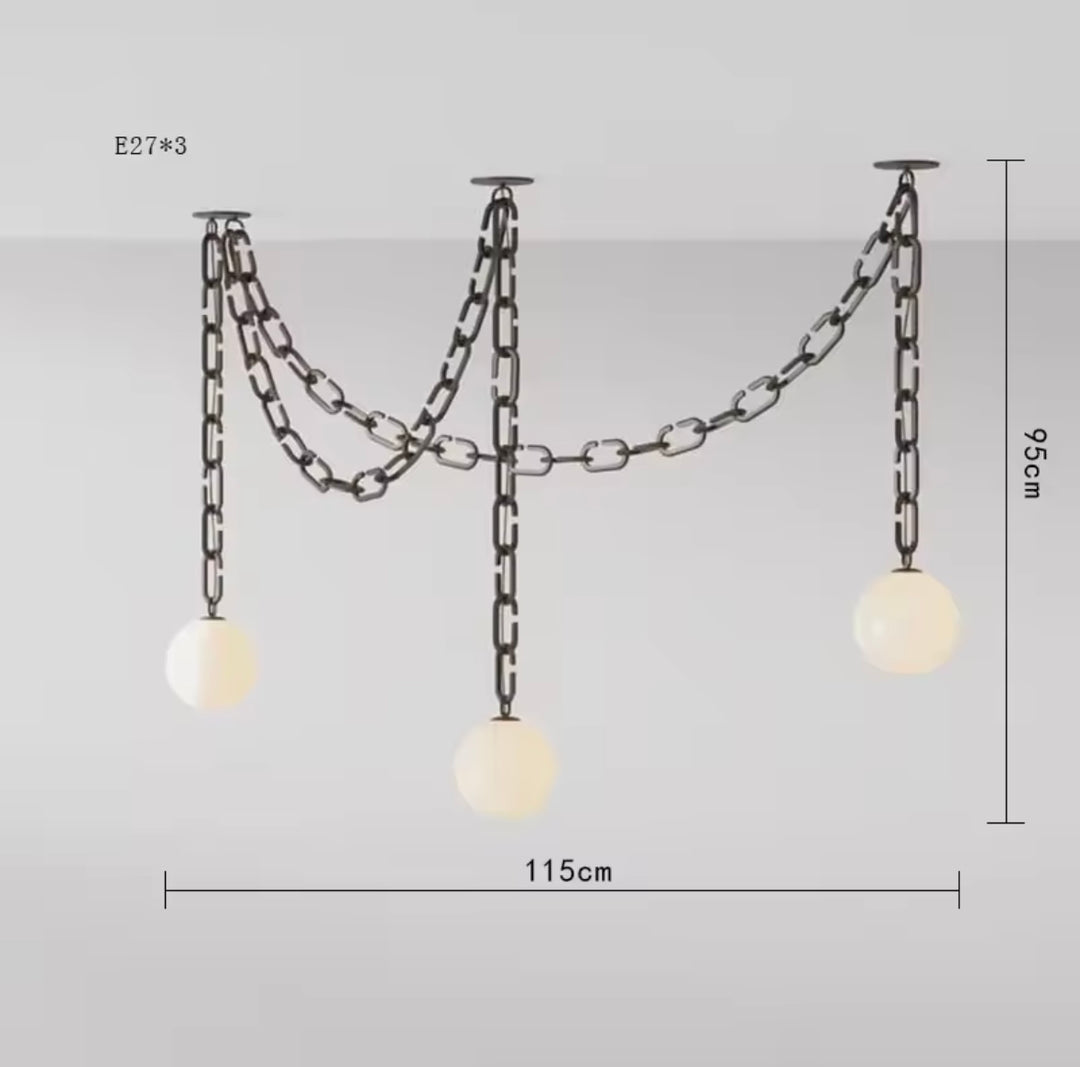 Modern Chain Globe Pendant Light