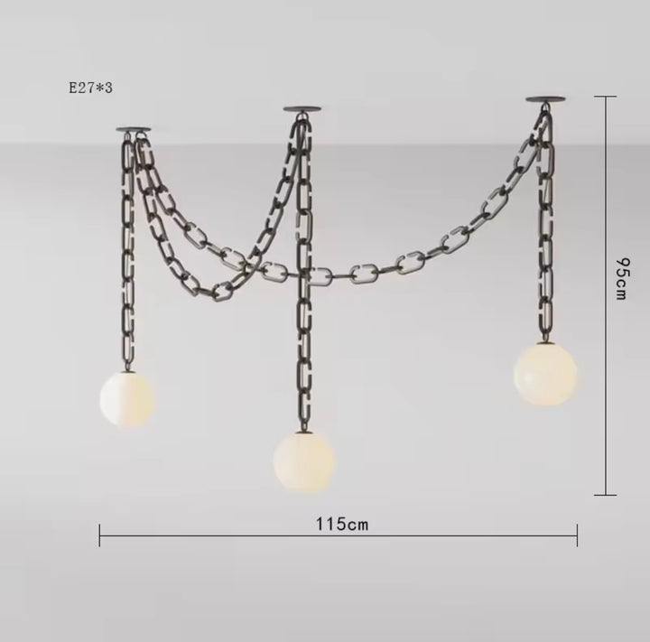 Modern Chain Globe Pendant Light