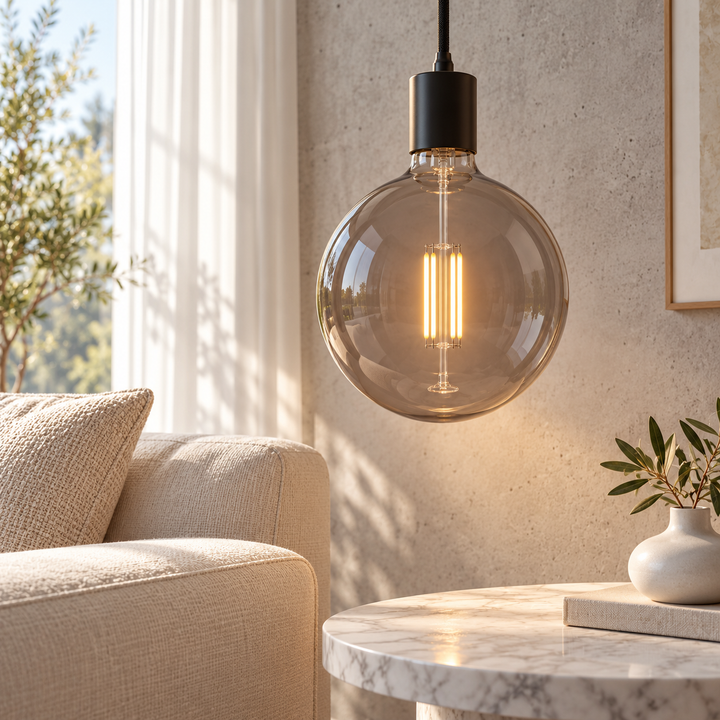 Smoke Gray Globe Filament Decorative Bulb- G180