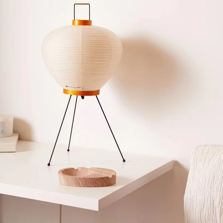 White Paper Lantern Tripod Floor Lamp