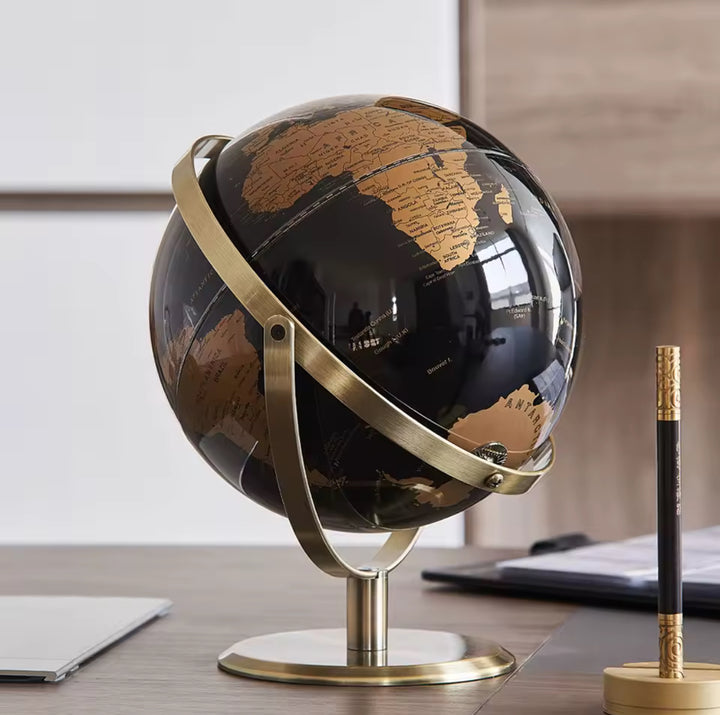 Black & Gold Decorative Globe
