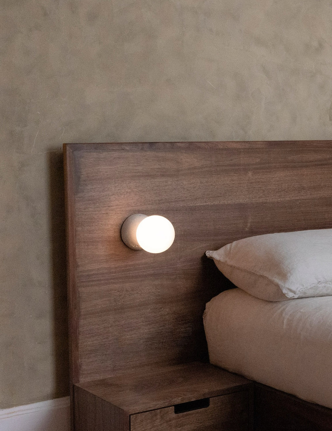 Modern Wall Lights with Concrete and Glass Globes