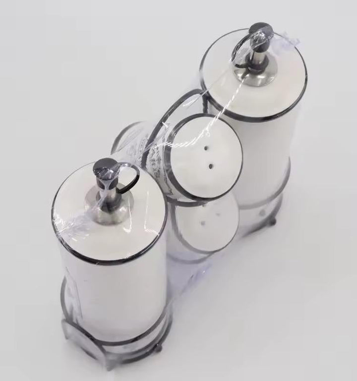 Ceramic Bathroom Canister Set with Stand