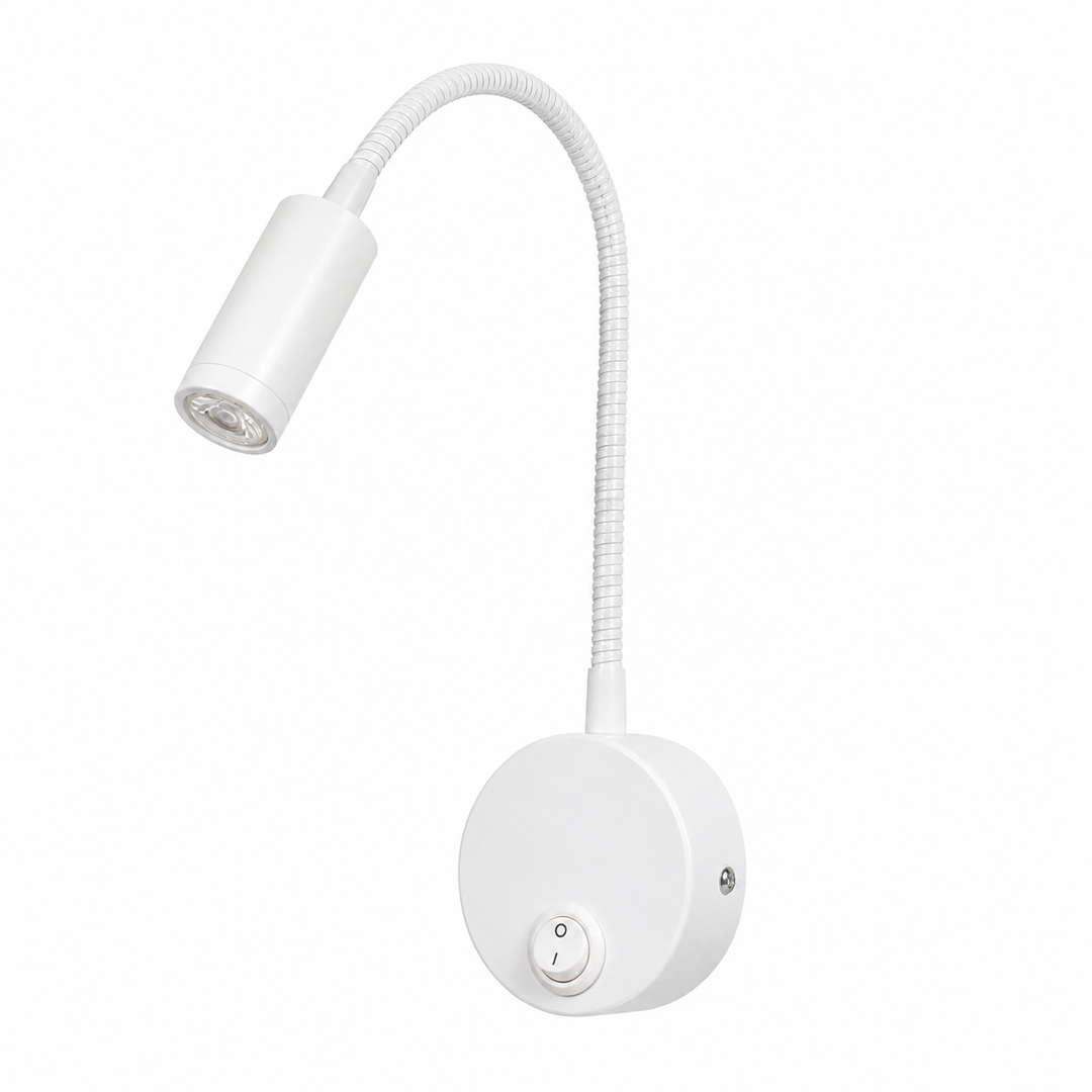Modern Bedside Wall Light with a Flexible Arm (40 cm)