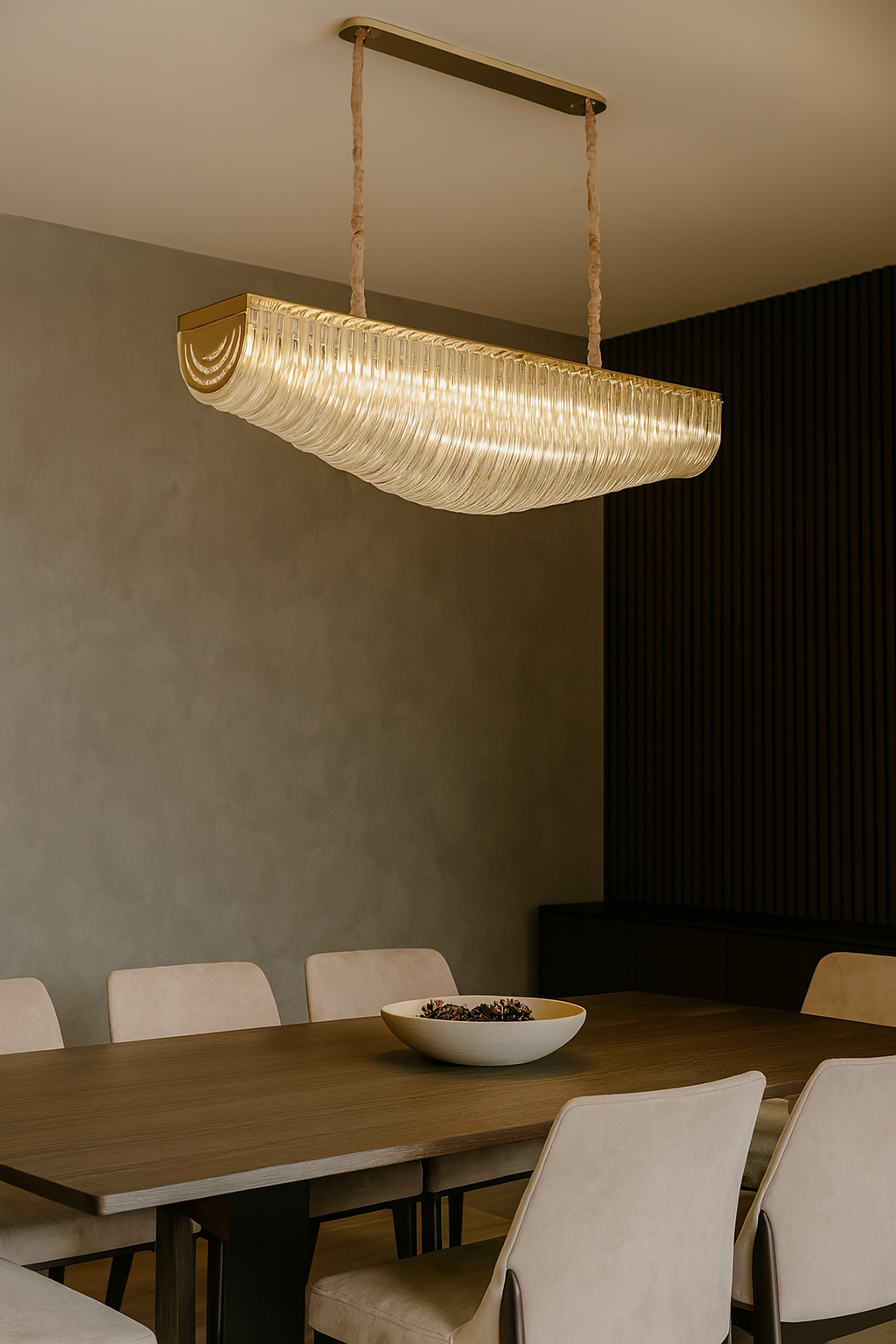 Rectangular Crystal Chandelier