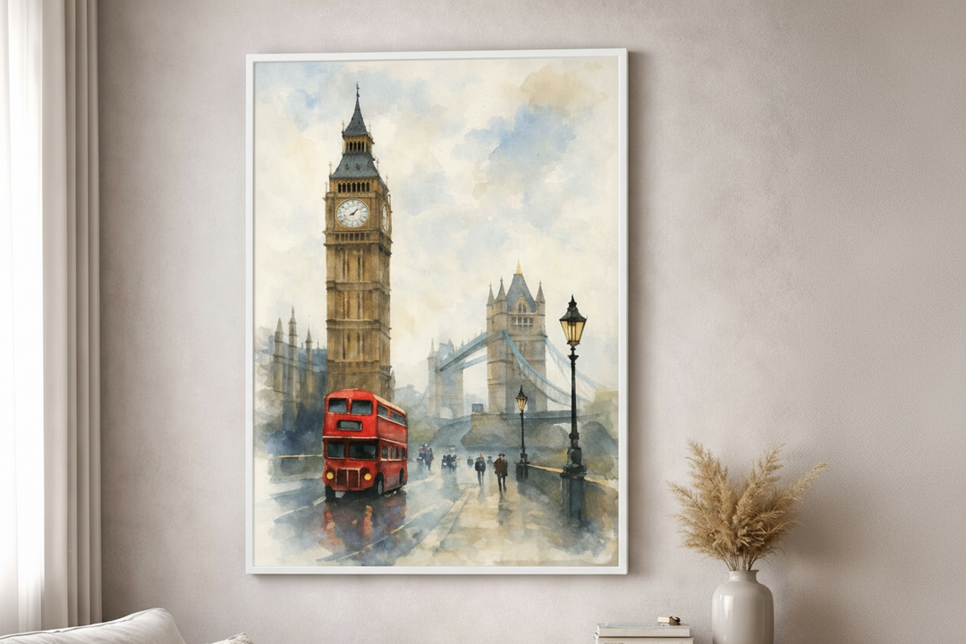 London Watercolor Canvas