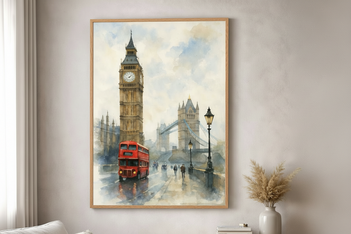 London Watercolor Canvas