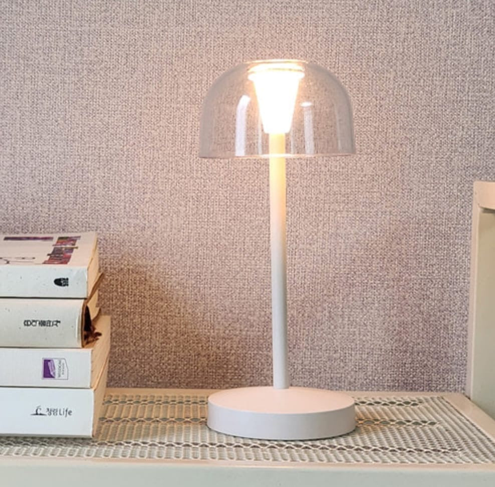 Minimalist RECHARGEABLE Dome Acrylic head Table Lamp