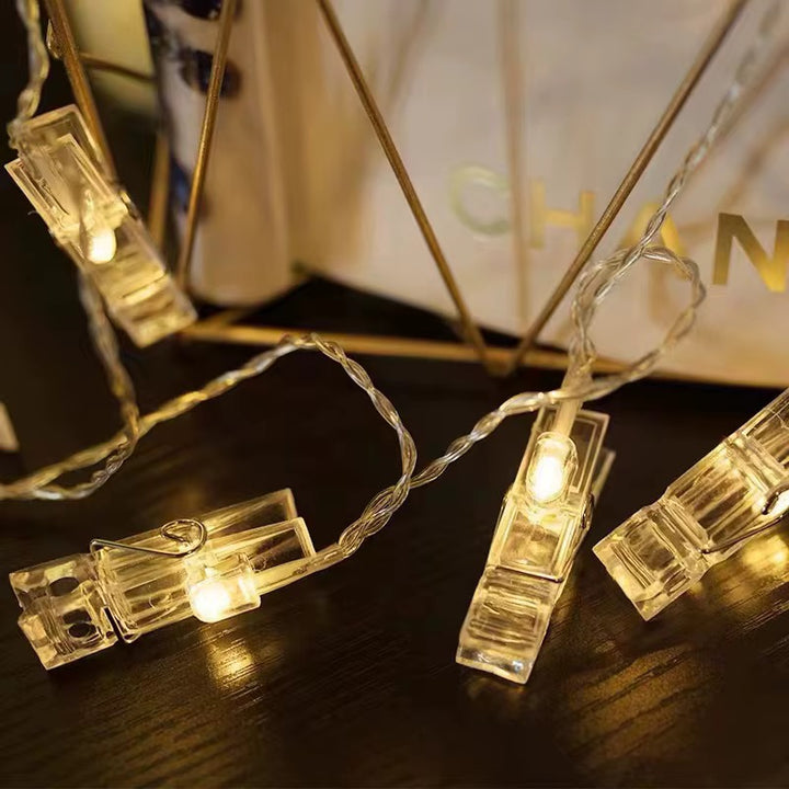 Warm White Photo Clip String Lights