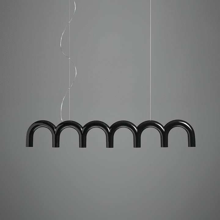 Modern Black Arc Pendant Light
