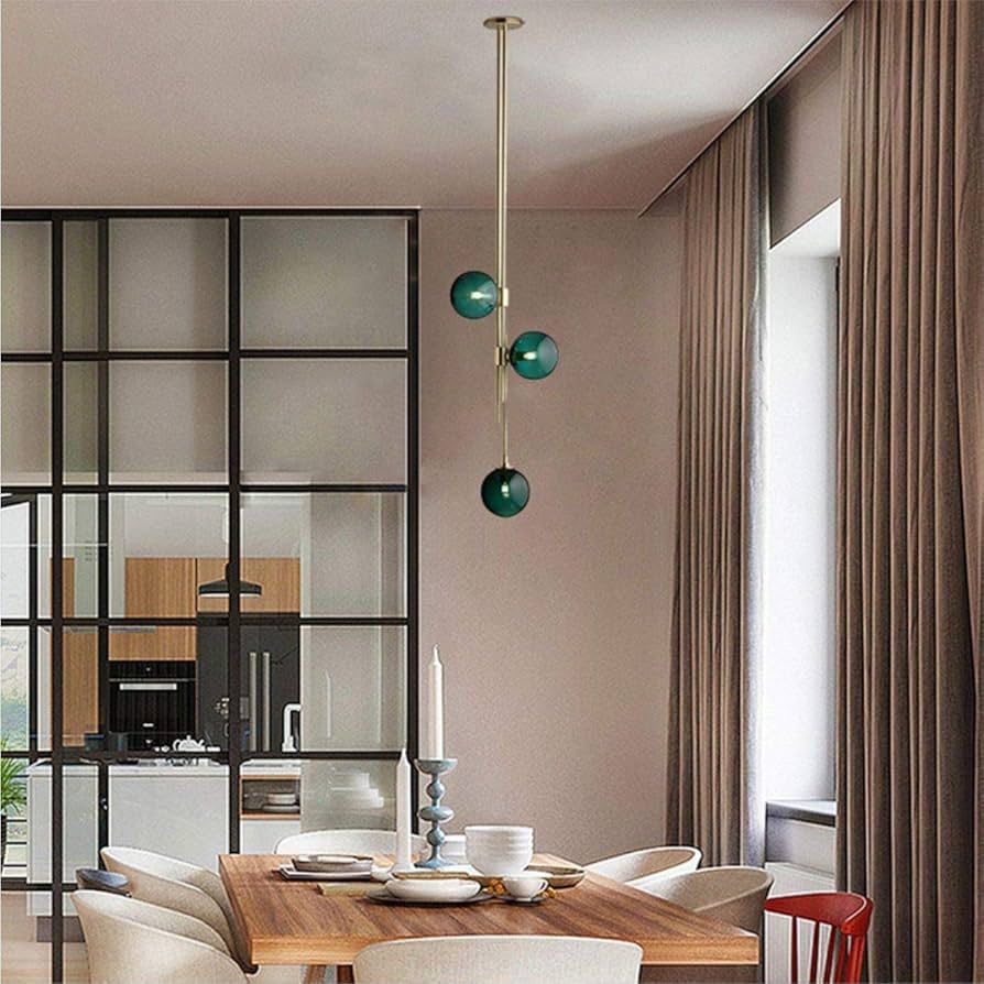 Modern Green Globe Pendant Light