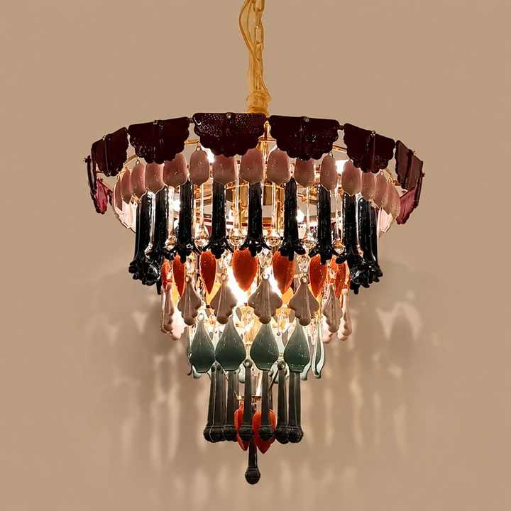 Bohemian Ceramic Tassel Chandelier