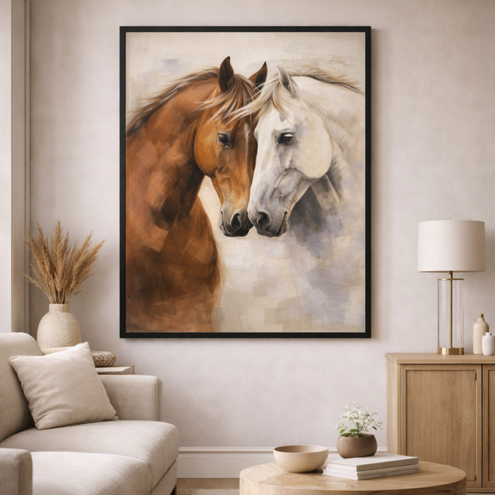 Abstract Horses Canvas