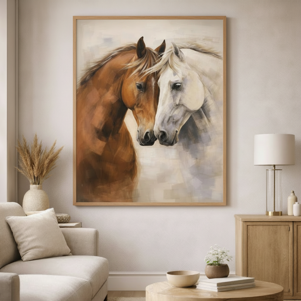 Abstract Horses Canvas