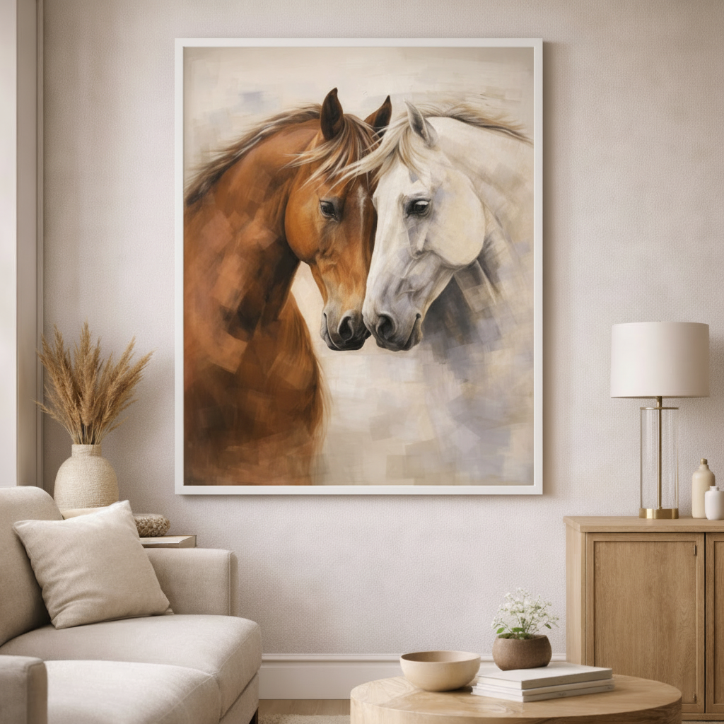 Abstract Horses Canvas