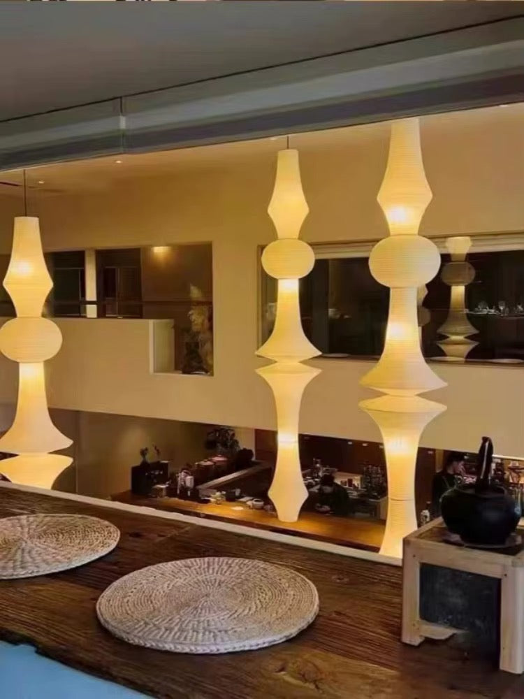 Sculptural Warm White Paper Pendant Light