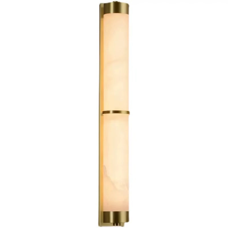 Modern Brass and Opal Glass Wall Light
