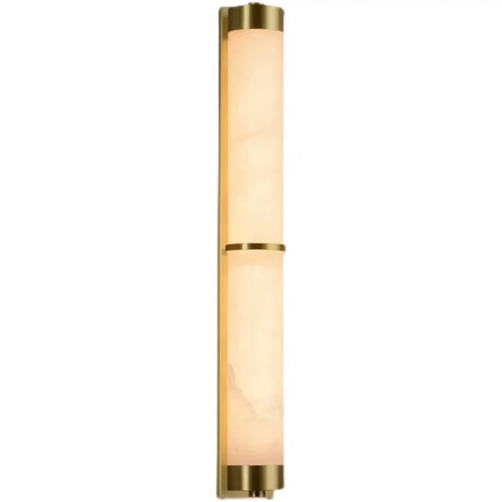 Modern Brass and Opal Glass Wall Light