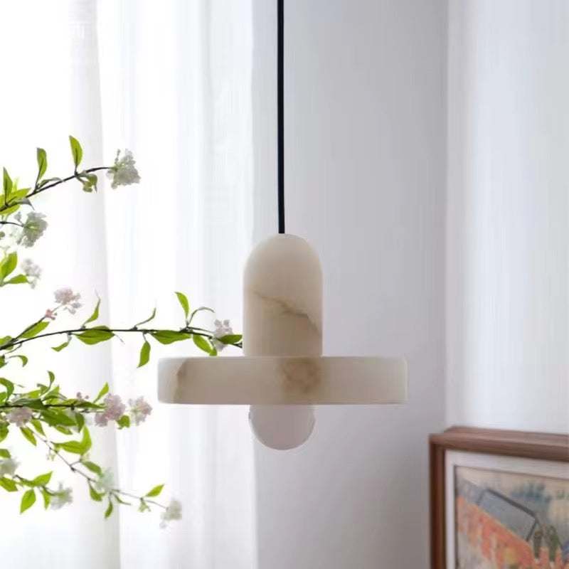 Soft Alabaster Glow Pendant Light
