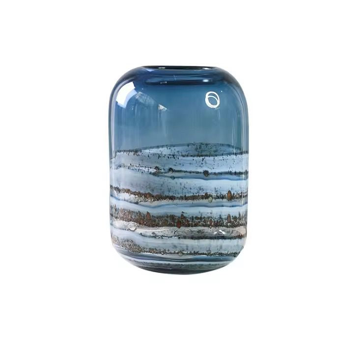 Blue Gradient Glass Vase Set of 2
