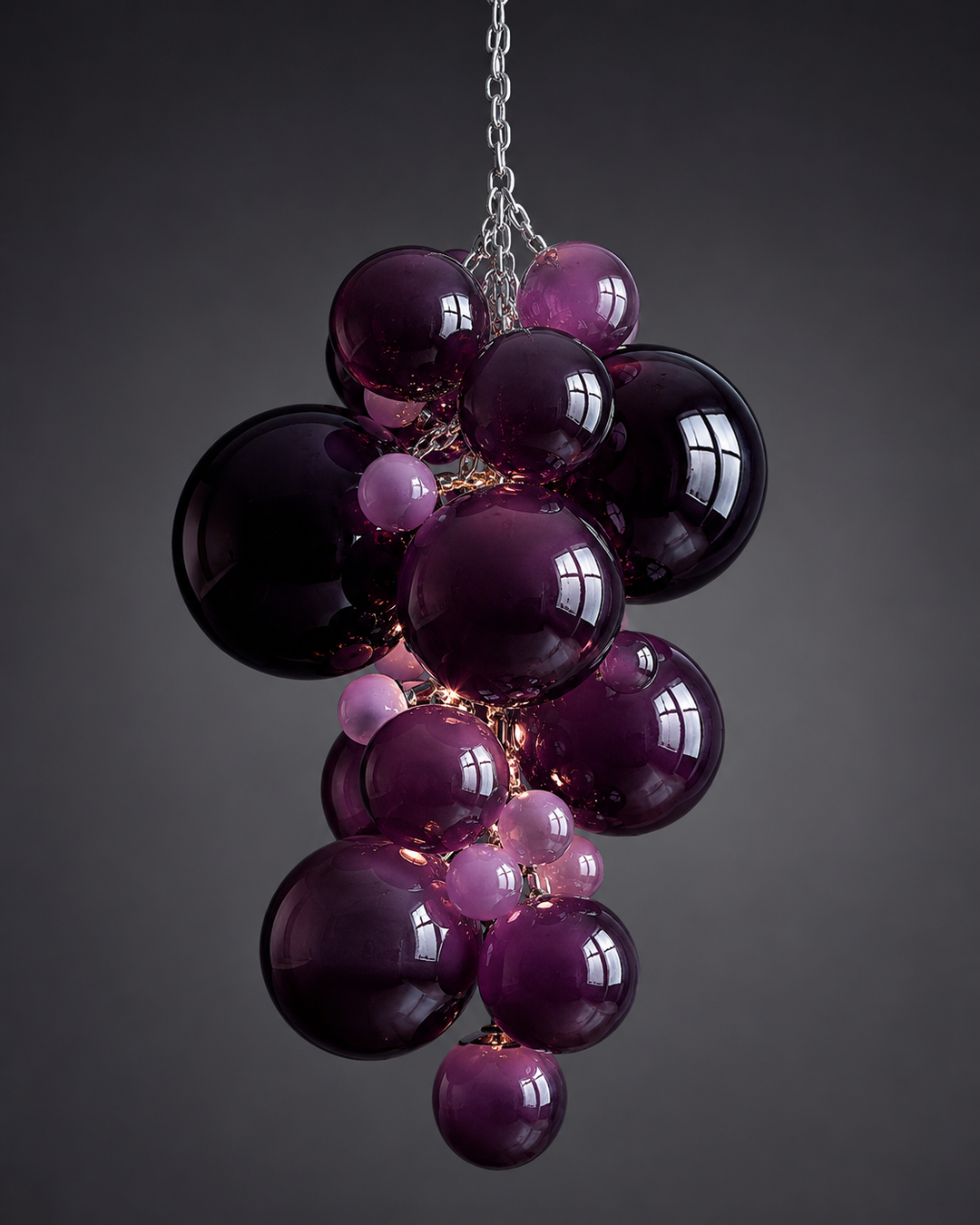Modern Glass Grape Chandelier
