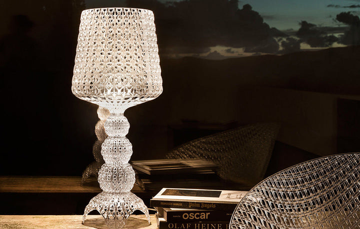 Decorative Table Lamp with Colorful Mesh Design