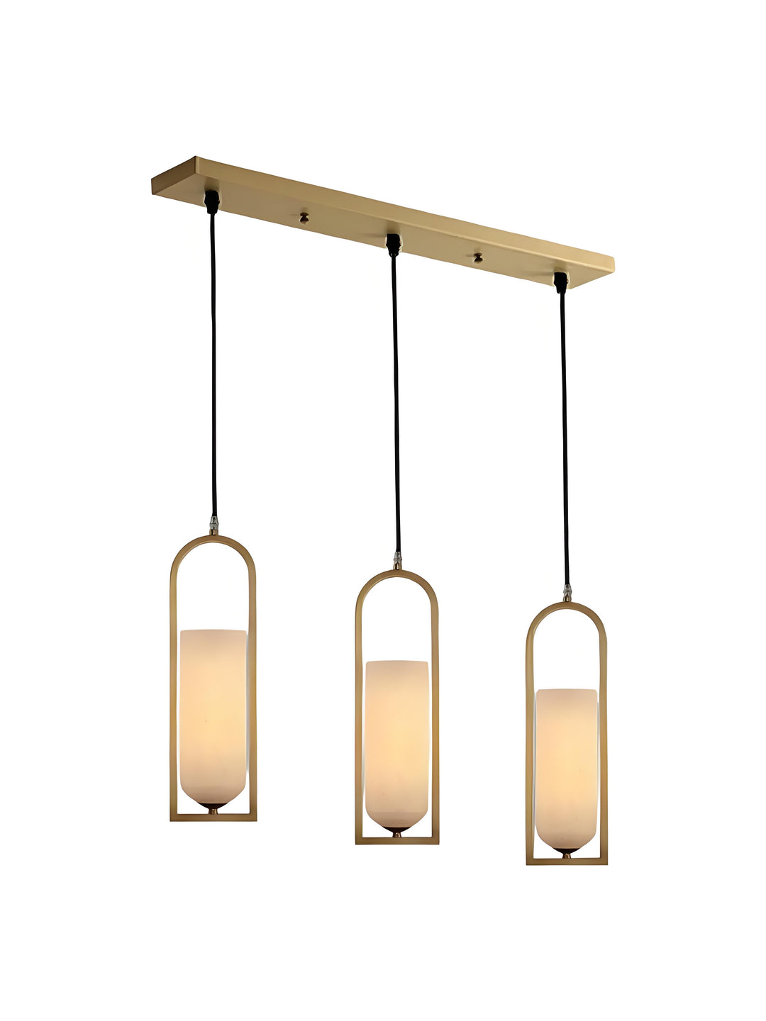Minimal Arch Natural Spanish Alabaster Pendant Light