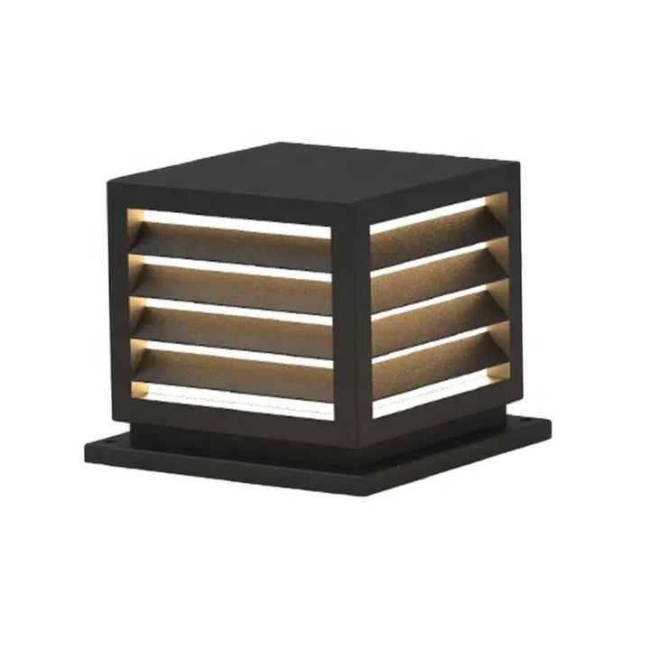 Modern Outdoor Cube Bollard Light