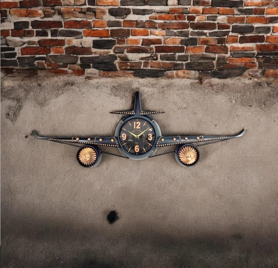 Industrial Gauge-Style Round Wall Clock