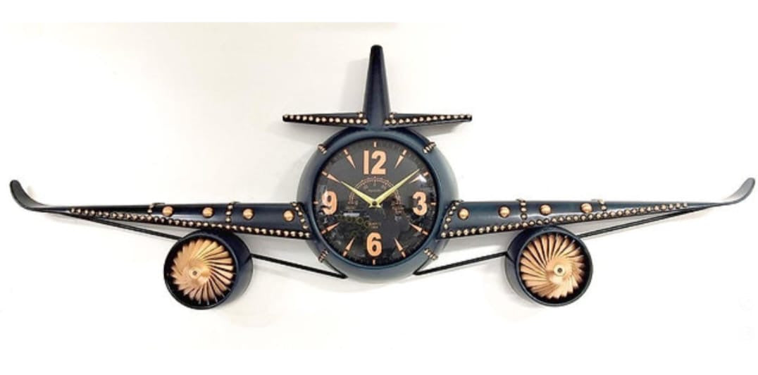 Industrial Gauge-Style Round Wall Clock