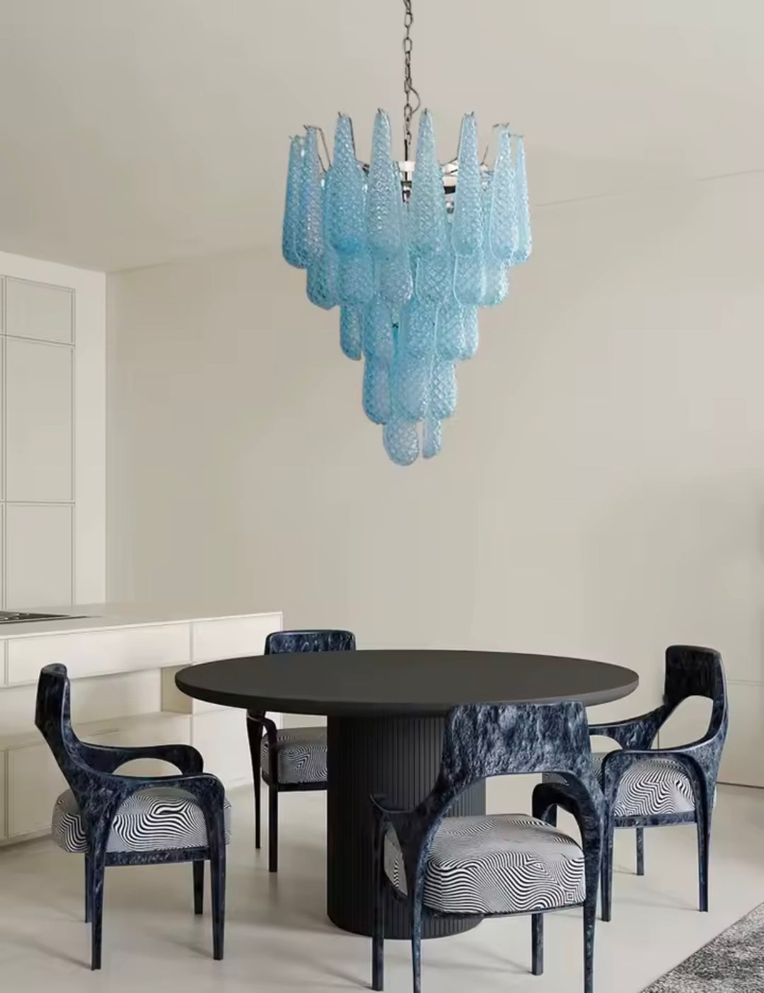 Blue Morano Chandelier