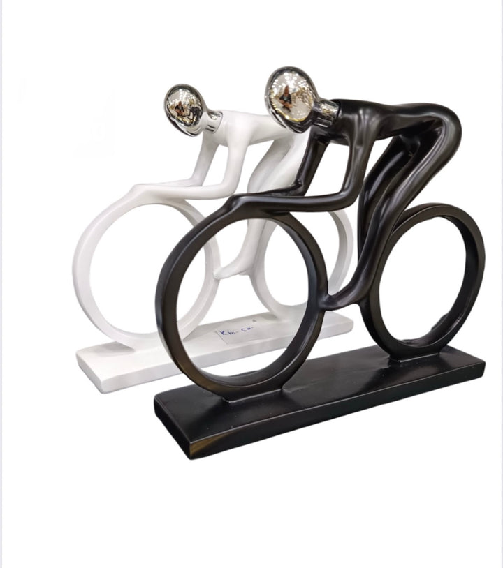 Modern Abstract Cyclist Sculpture