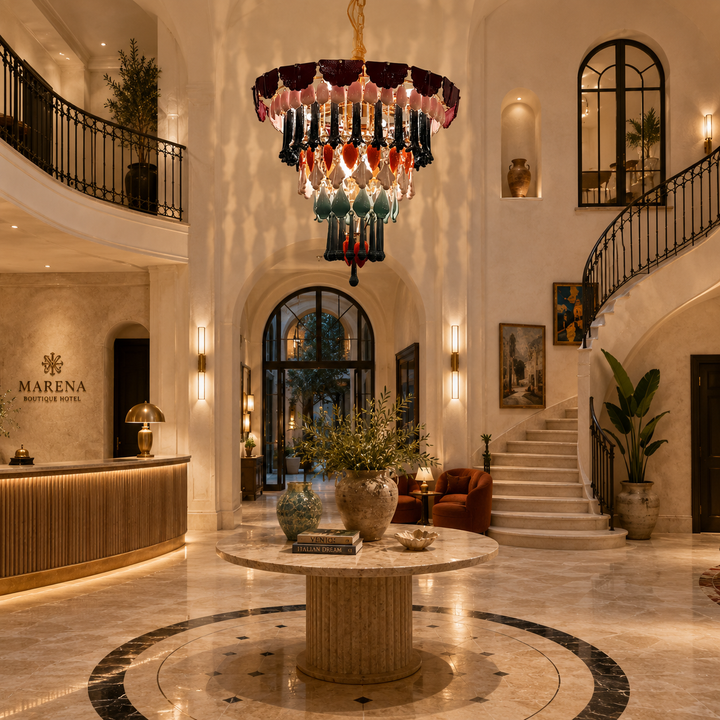 Bohemian Ceramic Tassel Chandelier
