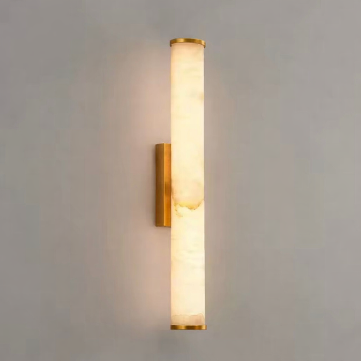 Modern Gold Marble effect Tube Wall Light