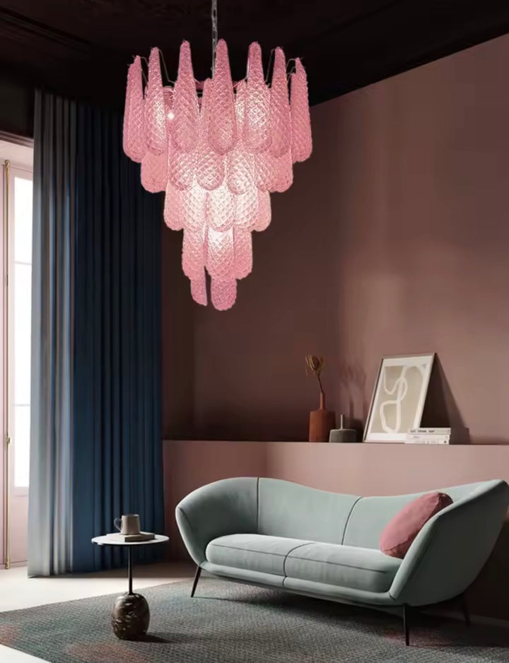 Pink Morano Chandelier