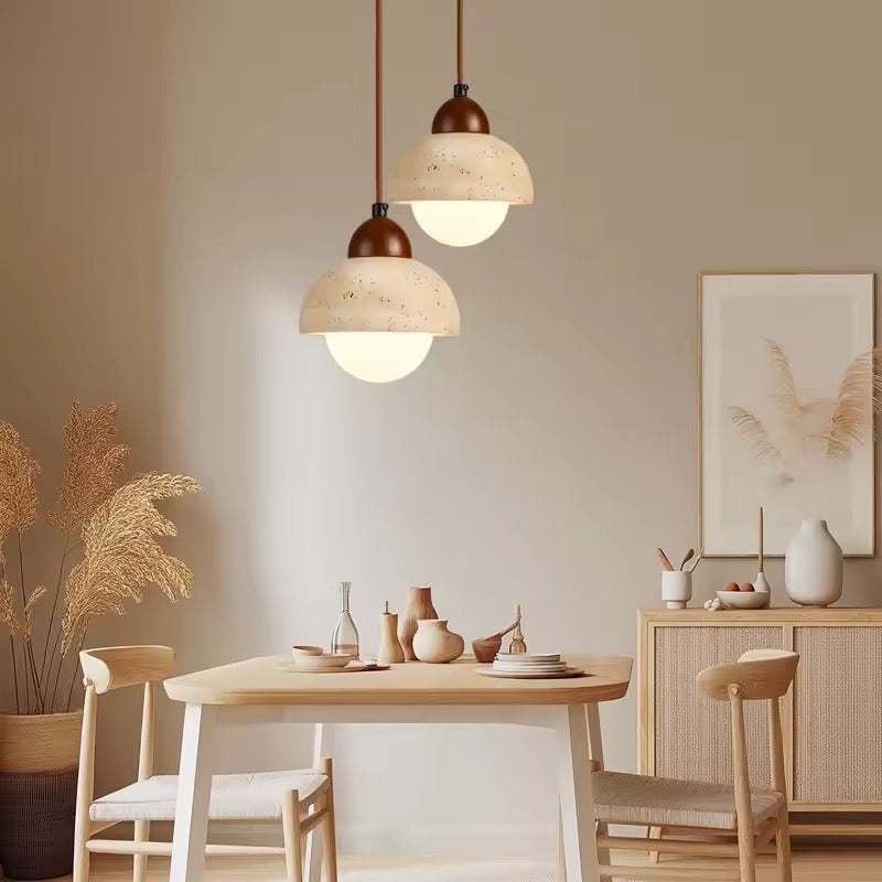 Half Dome Travertine Pendant