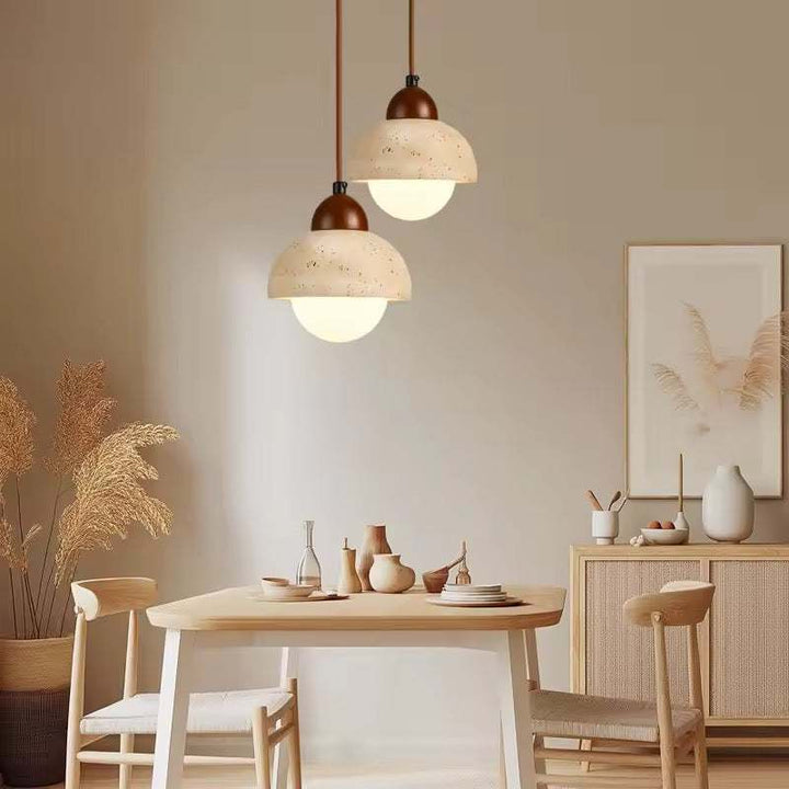 Half Dome Travertine Pendant