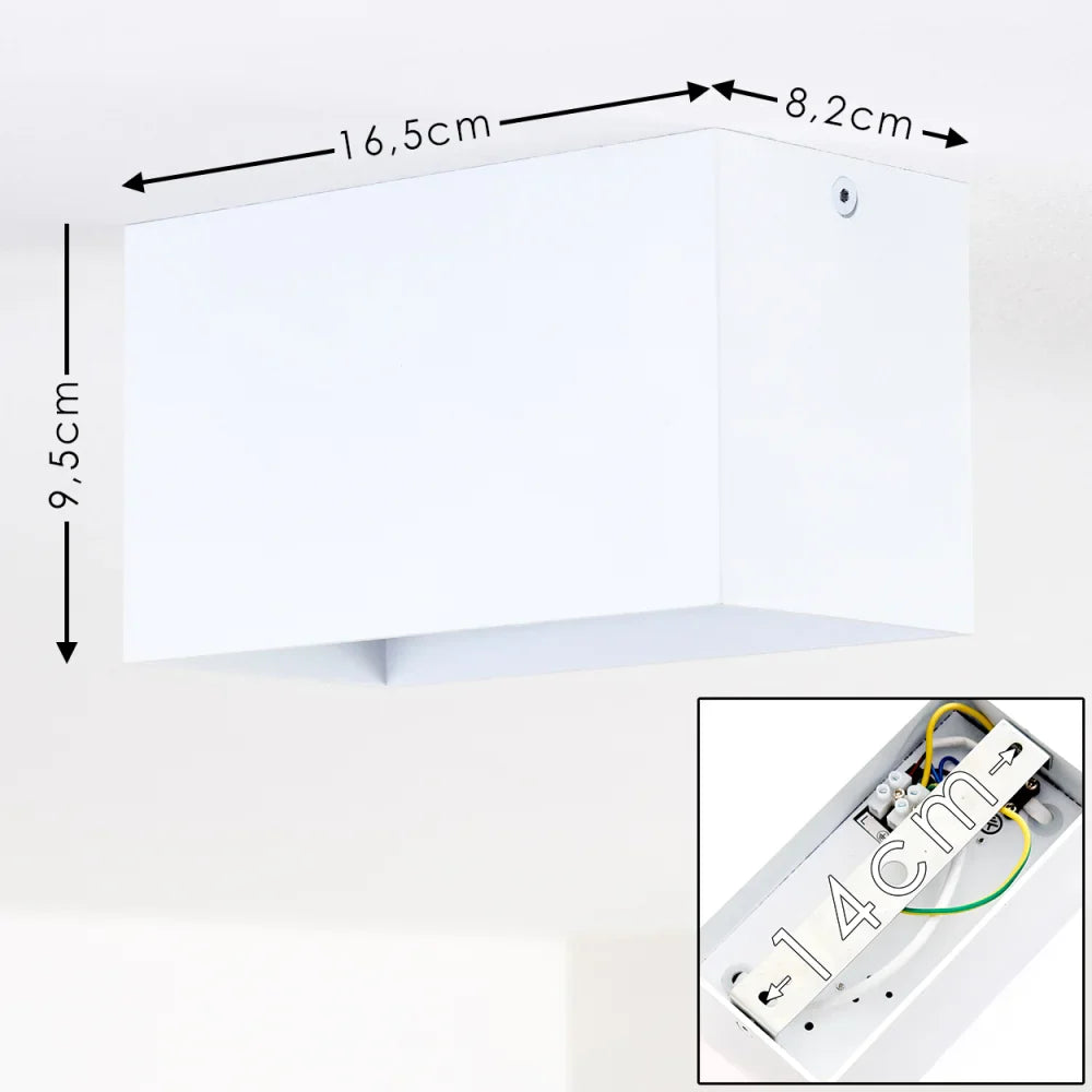 Modern Dual White Rectangular Ceiling Spotlight