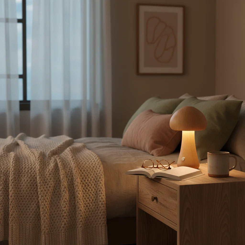 Wooden Rechargeable Table Lamp