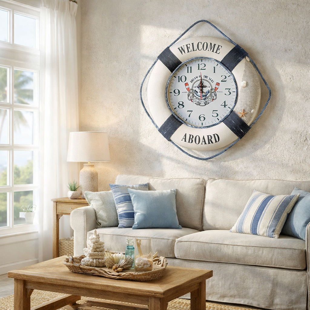 Nautical Lifebuoy Wall Clock