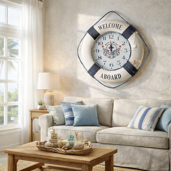 Nautical Lifebuoy Wall Clock