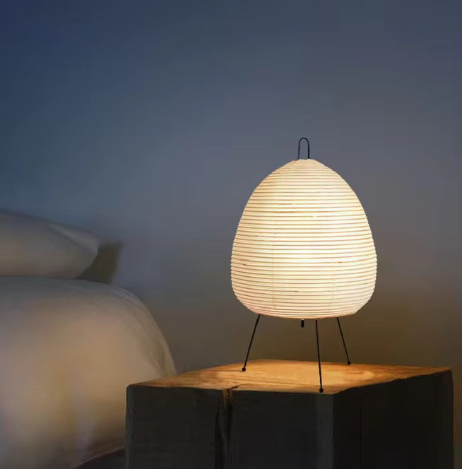 Round Warm White Paper Lantern Table Lamp