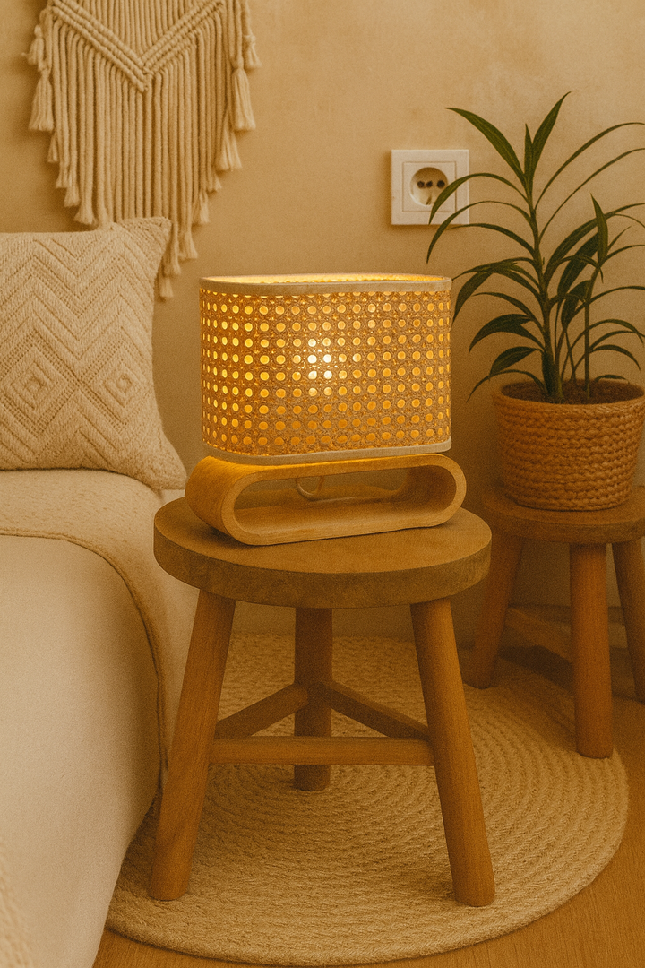 Contemporary Wooden Table Lamp
