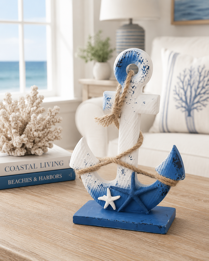 Rustic Wooden Anchor Decor