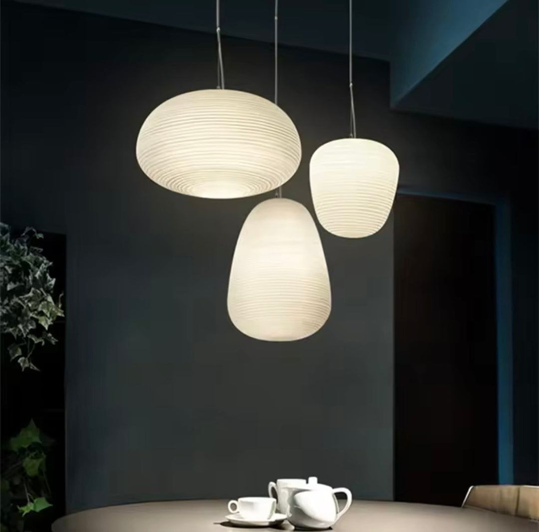 Modern Pendant Lights Set with Soft White Shades